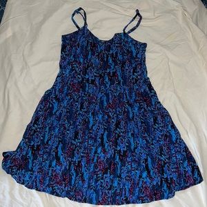 Express medium dark blue and purple dress